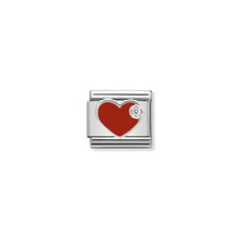 Load image into Gallery viewer, COMPOSABLE CLASSIC LINK 330305/01 RED HEART WITH CZ & ENAMEL IN 925 SILVER