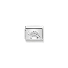 Load image into Gallery viewer, COMPOSABLE CLASSIC LINK 330311/09 BRONTOSAURUS WITH WHITE CZ IN 925 SILVER
