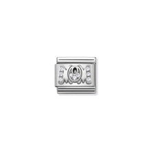 Load image into Gallery viewer, COMPOSABLE CLASSIC LINK 330316/07 MOM WITH WHITE CZ IN 925 SILVER