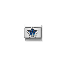 Load image into Gallery viewer, COMPOSABLE CLASSIC LINK 330323/09 BLUE STAR IN SILVER WITH CZ
