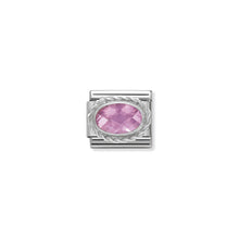Load image into Gallery viewer, COMPOSABLE CLASSIC LINK 330604/003 FACETED PINK OVAL CZ IN 925 SILVER