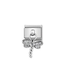 Load image into Gallery viewer, COMPOSABLE CLASSIC LINK 331800/13 DRAGONFLY CHARM WITH CZ & 925 SILVER