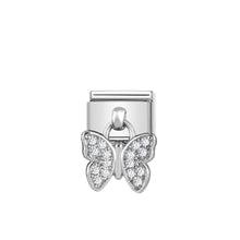 Load image into Gallery viewer, COMPOSABLE CLASSIC LINK 331800/16 BUTTERFLY CHARM WITH CZ & 925 SILVER