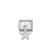 Load image into Gallery viewer, COMPOSABLE CLASSIC LINK 331805/02 GLITTER STAR CHARM IN 925 SILVER