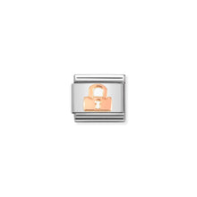 Load image into Gallery viewer, COMPOSABLE CLASSIC LINK 430104/47 PADLOCK IN 9K ROSE GOLD
