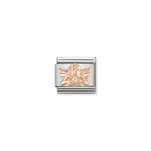Load image into Gallery viewer, COMPOSABLE CLASSIC LINK 430302/17 ANGEL OF FAMILY 9K ROSE GOLD & CZ