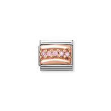 Load image into Gallery viewer, COMPOSABLE CLASSIC LINK 430304/06 PINK PAVÉ CZ IN 9K ROSE GOLD