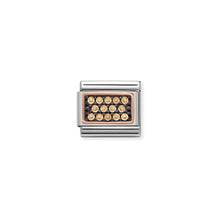 Load image into Gallery viewer, COMPOSABLE CLASSIC LINK 430313/04 RECTANGLE WITH CHAMPAGNE PAVÉ CZ IN 9K ROSE GOLD