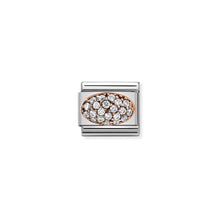 Load image into Gallery viewer, COMPOSABLE CLASSIC LINK 430314/04 WHITE CZ DOME IN 9K ROSE GOLD