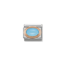 Load image into Gallery viewer, COMPOSABLE CLASSIC LINK 430501/06 TURQUOISE OVAL IN 9K ROSE GOLD