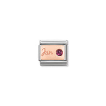 Load image into Gallery viewer, COMPOSABLE CLASSIC LINK 430508/01 JANUARY GARNET IN 9K ROSE GOLD