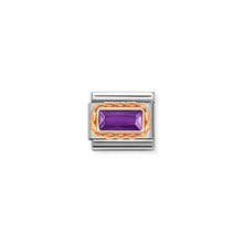 Load image into Gallery viewer, COMPOSABLE CLASSIC LINK 430604/001 VIOLET CZ IN 9K ROSE GOLD