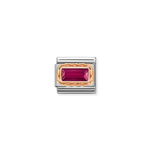 Load image into Gallery viewer, COMPOSABLE CLASSIC LINK 430604/005 RED CZ IN 9K ROSE GOLD