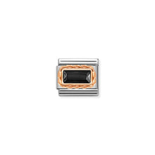 Load image into Gallery viewer, COMPOSABLE CLASSIC LINK 430604/011 BLACK CZ IN 9K ROSE GOLD