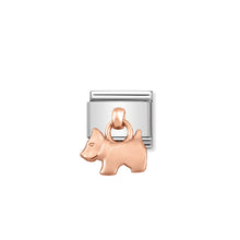 Load image into Gallery viewer, COMPOSABLE CLASSIC LINK 431800/09 DOG CHARM IN 9K ROSE GOLD