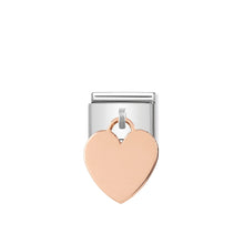 Load image into Gallery viewer, COMPOSABLE CLASSIC LINK 431801/02 HEART CHARM IN 9K ROSE GOLD