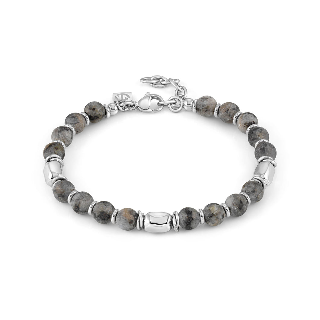 INSTINCT STYLE BRACELET 027930/081 GREY JASPER BEADS