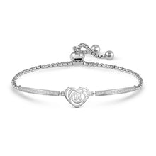 Load image into Gallery viewer, MILLELUCI BELOVED BRACELET 028016/077 S/STEEL PATTERNED HEART WITH CZ
