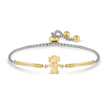 Load image into Gallery viewer, MILLELUCI REFINED BRACELET WITH CZ 028018/026 GOLD GIRL WITH CZ
