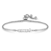 Load image into Gallery viewer, MILLELUCI FAMILY BRACELET WITH CZ 028025/008 SILVER SISTER WITH CZ
