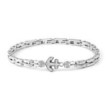 Load image into Gallery viewer, STRONG DIAMOND GEOMETRIC BRACELET 028338/028 STAINLESS STEEL ANCHOR &amp; WHITE DIAMOND
