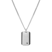 Load image into Gallery viewer, STRONG DIAMOND GEOMETRIC NECKLACE 028344/065 STAINLESS STEEL &amp; BLACK DIAMOND
