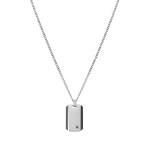Load image into Gallery viewer, STRONG DIAMOND GEOMETRIC NECKLACE 028344/065 STAINLESS STEEL &amp; BLACK DIAMOND
