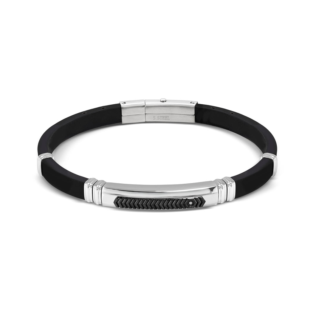 CITY ENERGY BRACELET 028819/037 STAINLESS STEEL, BLACK PVD & CZ
