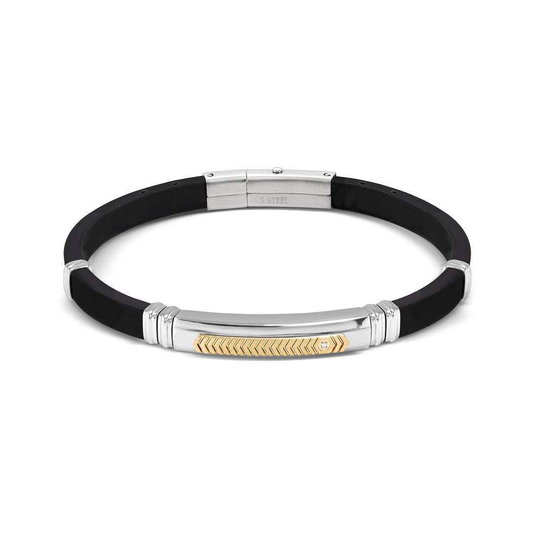 CITY ENERGY BRACELET 028819/057 STAINLESS STEEL, GOLD PVD & CZ