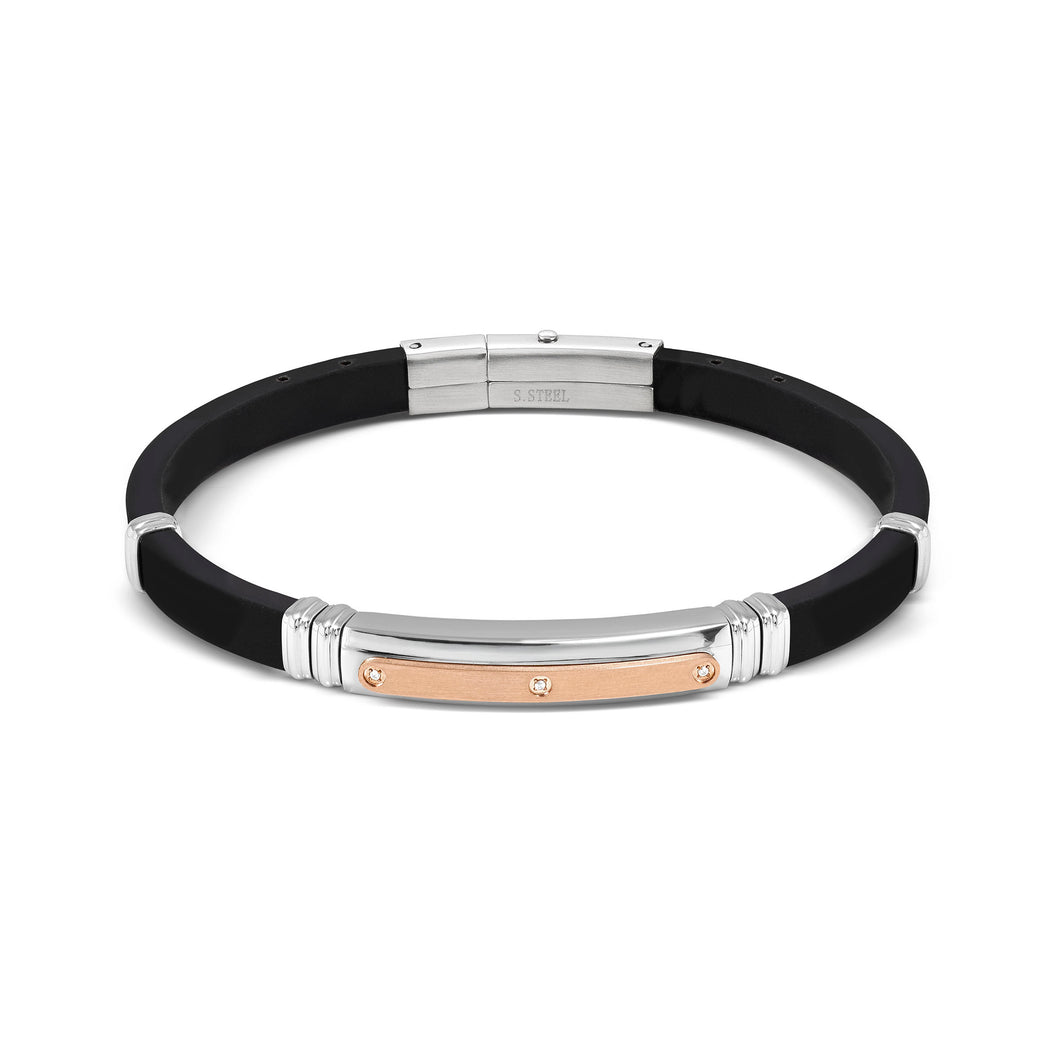 CITY ENERGY BRACELET 028820/059 STAINLESS STEEL, ROSE GOLD PVD & CZ