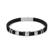 Load image into Gallery viewer, CITY ENERGY BRACELET 028821/037 STAINLESS STEEL, BLACK PVD &amp; WHITE CZ
