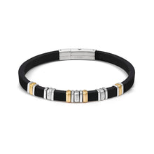Load image into Gallery viewer, CITY ENERGY BRACELET 028821/057 STAINLESS STEEL, GOLD PVD &amp; WHITE CZ

