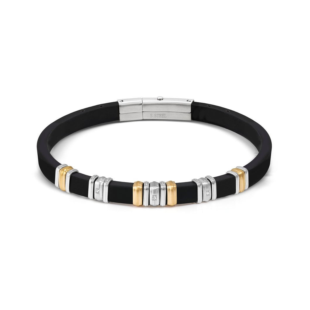CITY ENERGY BRACELET 028821/057 STAINLESS STEEL, GOLD PVD & WHITE CZ