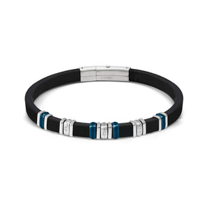 CITY ENERGY BRACELET 028821/058 STAINLESS STEEL, BLUE PVD & WHITE CZ