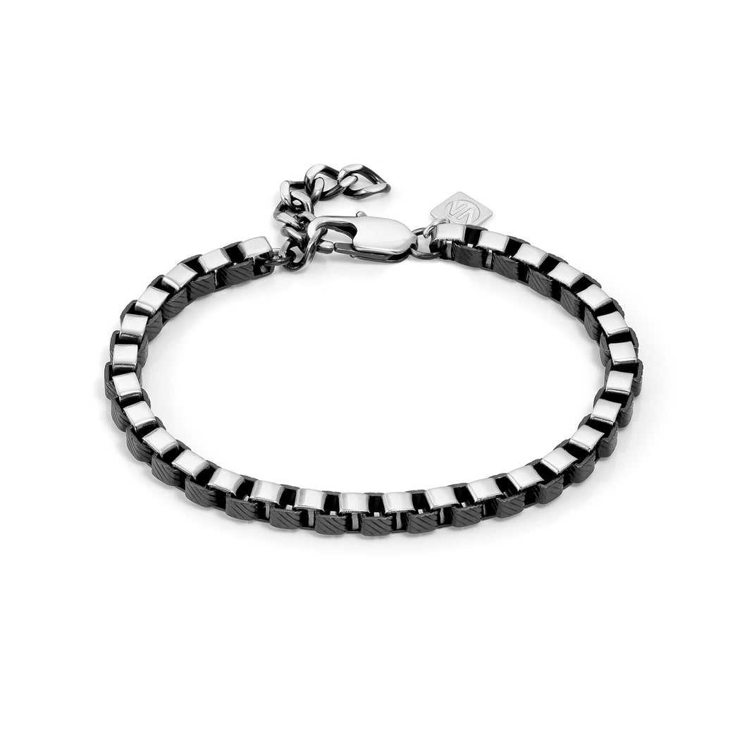 B-YOND BRACELET 028942/030 S/STEEL & BLACK PVD CHAIN