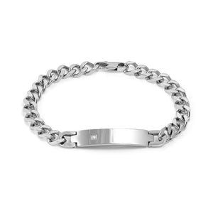 B-YOND BRACELET 028951/036/037/038 S/STEEL LINK CHAIN WITH CZ