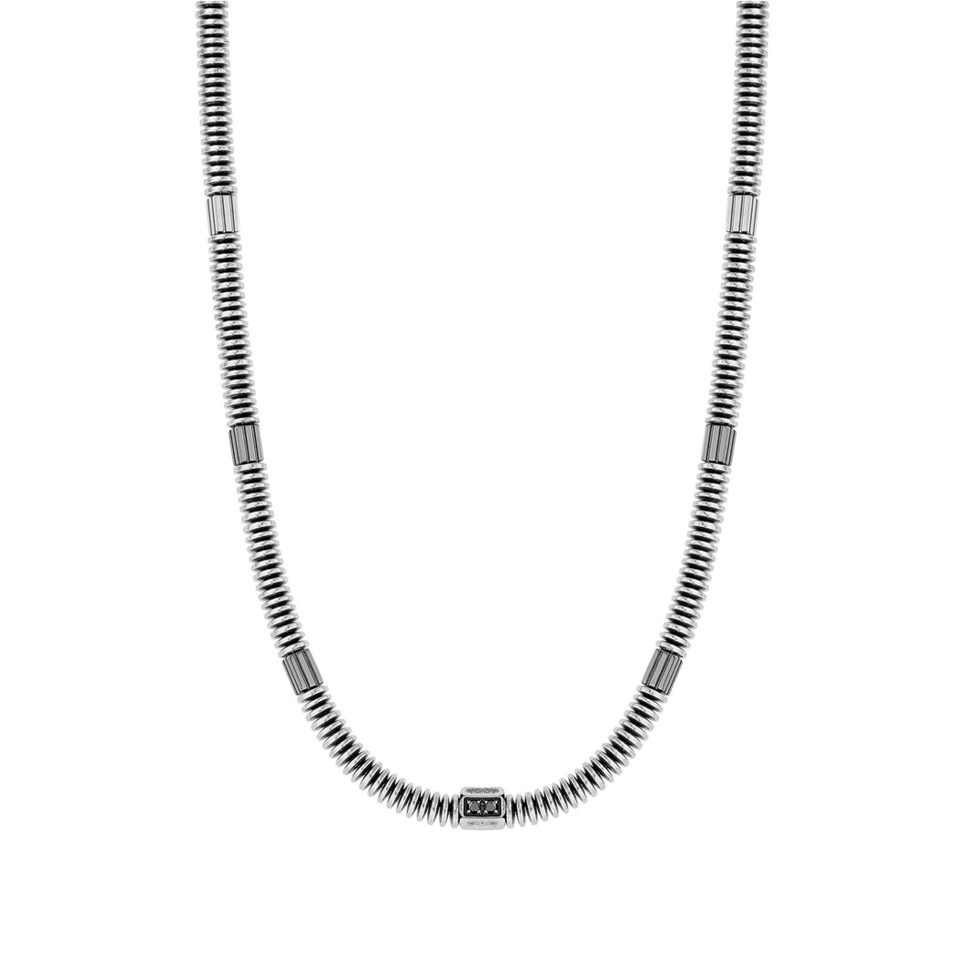 B-YOND NECKLACE 028952/001  S/STEEL WASHER LINK CHAIN