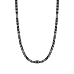 B-YOND NECKLACE 028952/015  S/STEEL BLACK PVD WASHER LINK CHAIN