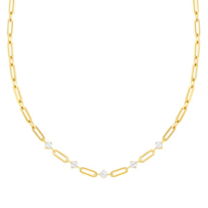 CHAINS OF STYLE NECKLACE GOLD PVD CZ 029401/012