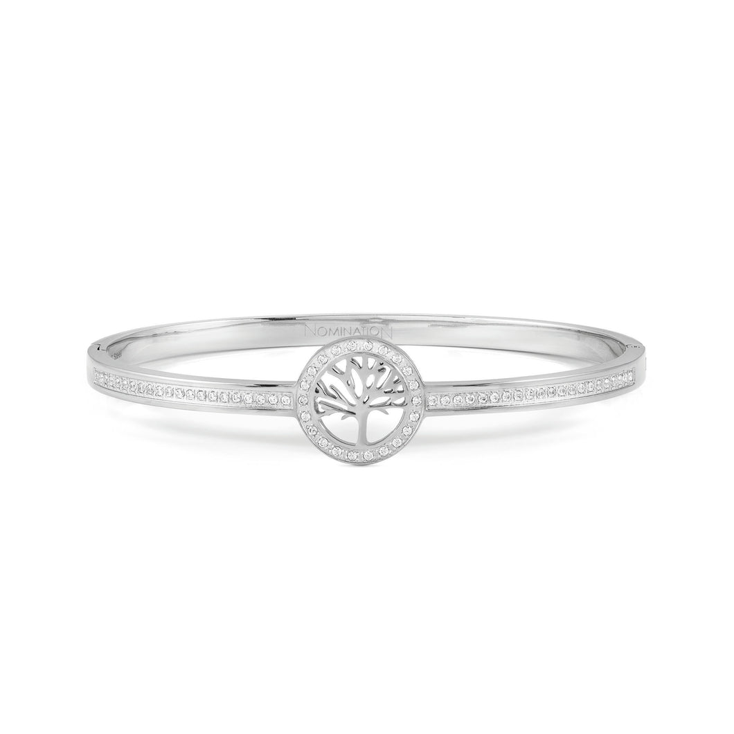 PRETTY BANGLES 029501/02/028 STAINLESS STEEL TREE OF LIFE WITH CZ