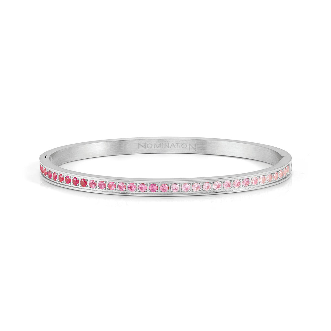PRETTY BANGLES 029505/06/002 STAINLESS STEEL WITH GRADIENT PINK CZ