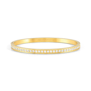 PRETTY BANGLES 029505/06/13/020 GOLD WITH WHITE CZ