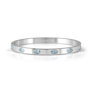 PRETTY BANGLES 029516/7/8/003 STAINLESS STEEL WITH BLUE CZ
