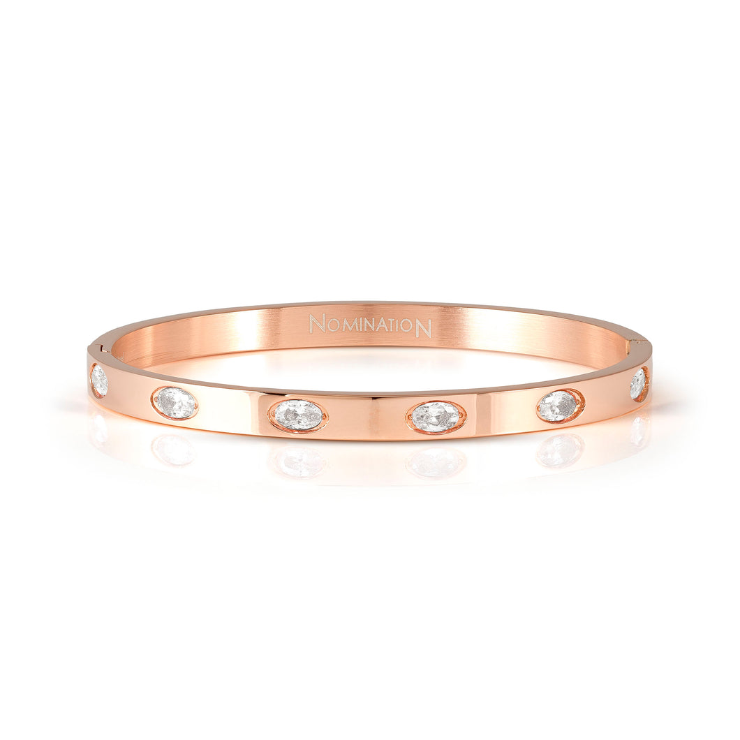 PRETTY BANGLES 029516/7/8/043 ROSE GOLD WITH WHITE CZ