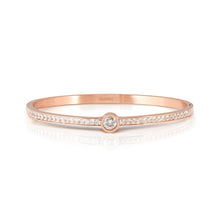Load image into Gallery viewer, PRETTY BANGLES 029519/043 ROSE GOLD WITH WHITE CZ
