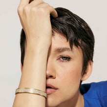 Load image into Gallery viewer, PRETTY BANGLES SATINSHINE 029534/35/36/001 WIDE SILVER PAVÉ WHITE CZ
