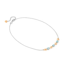 Load image into Gallery viewer, PRINCIPESSINA NECKLACE 029601/023 ROSE GOLD STAR WITH BLUE CZ HEARTS

