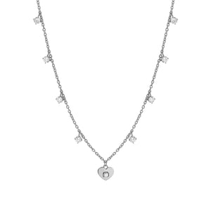 MYSOPHIE NECKLACE 029901/022 HEART & CZ PENDANTS
