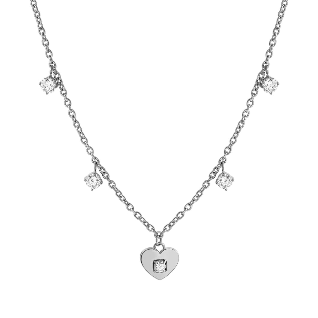 MYSOPHIE NECKLACE 029901/022 HEART & CZ PENDANTS
