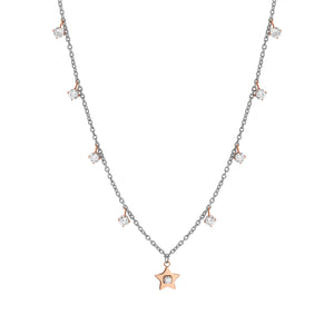 MYSOPHIE NECKLACE 029905/023 ROSE GOLD STAR & CZ PENDANTS